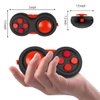 Small Fidget Buttons Controller Pad Toys for Kids Adults with Anxiety and Autism (Black & Red)