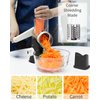 X Home Rotary Cheese Grater, Manual Cheese Grater with Handle, Mandoline Vegetables Slicer Cheese Shredder with Strong Suction Base, 3 Drum Blades Cheese Shredder Included, Black
