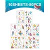 WENTIYA 240 Pieces Mermaid Temporary Tattoos Themed Birthday Party Favors Supplies Decorations, Mermaidl Tattoo Stickers Gifts For Game Prizes Reward (Temporary Tattoos & Slap Bracelets Wristbands)