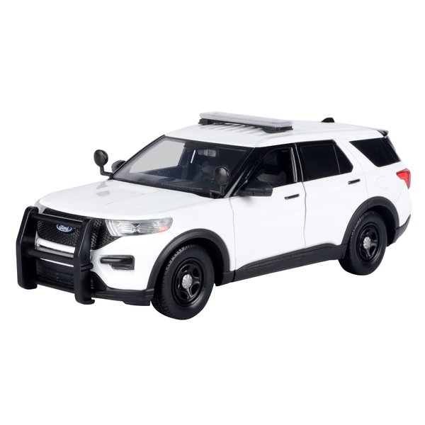 2022 Police Interceptor Utility Unmarked White 1/24 Diecast Model Car by Motormax 76988 W