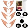 8 Pairs Elf Ears Vampire Fangs Cosplay Teeth with Teeth Adhesive Pellets for Cosplay Costume Dress up Accessories Halloween Party Favors