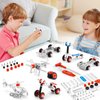 BESTYMXY Cars & Airplane Metal Model Set, Building Kit Model, 231 PCS 6 Models Metal STEM Project Building Toys for Kids Ages 8-12, Assembly Vehicles Metal Toys Model