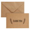 Best Paper Greetings 36 Pack Rustic Kraft Paper Material Thank You Cards with Envelopes for Wedding, Baby Shower, Birthday Party, 4 x 6 in
