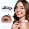 GAQQI Self Adhesive Eyelashes Clusters, No Glue Lash Clusters 10-16mm Dense & Volume Spiky Cluster Lashes, No Band Press On Lashes, More Comfortable & Stronger Hold (Twin）
