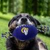 Pets First NFL Los Angeles Rams Football Dog Toy, Tough Quality Nylon Materials, Strong Pull Ropes, Inner Squeaker, NFL Team Color