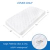 Cot Mattress Pad Waterproof, Quilted Cot Size Mattress Pads Protector Cover 30" X 75" Fitted for Narrow Twin/Camp Bunk/Rvs Bunk/Guest Beds, Soft Breathable Microfiber Topper, White (Cover Only)