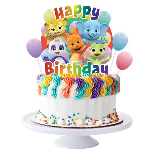 Treasures Gifted 1 Word Party Cake Topper - Word Party Cake Decorations - Word Party Birthday Party Supplies - Word Party Cake Toppers - Officially Licensed Jim Henson’s Word Party Party Supplies