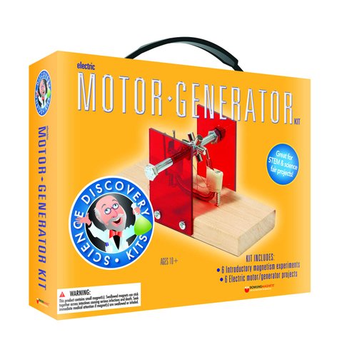 Dowling Magnets Science Discovery Kit: Electric Motor Generator. Science Experiments/Science Lab/Engineering Kit/STEM Kit/Physics for Kids and Teens/Electric Generator Kit. Item 731101.