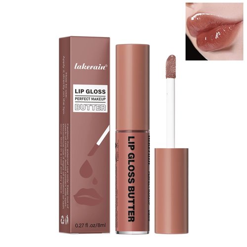 BEUKING Butter Jelly Lipstick Mirror Moisturizing Lip Stain Day/Night Hydrating Beauty Color Long Lasting Coloring Charming Smooth Silk High Pigment Waterproof Lip Glaze for Fuller-looking Lips (13#)