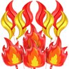 12 Pcs Fire Balloons and Flame Balloons Aluminum Foil Fire Decorations Fireman Theme Party Balloons for Fire Firefighter Theme Party Fire Truck Birthday Party Supplies (Fire and Flame)