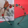 Christmas Headbands for Women Snowflake Hairband Snowflake Tiara Hair Hoop Headpiece Accessories Holiday Party Favors Gifts (snowflake bow beads hairband)
