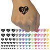 SC South Carolina State in Heart Temporary Tattoo Water Resistant Fake Body Art Set Collection - Dark Blue (One Sheet)