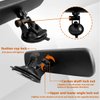 9.8'' Car Rear View Mirror with Suction Cup, Anti Glare Adjustable Auto Interior Rearview Mirror, HD Thickened Vehicle Inside Mirror Reduce Blind Spots, Universal for Marine, Truck, SUV (Black)