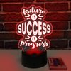 Failure Is Success In Progress Desk Lamp Cute Motivational Sign - VWAQ BACR32
