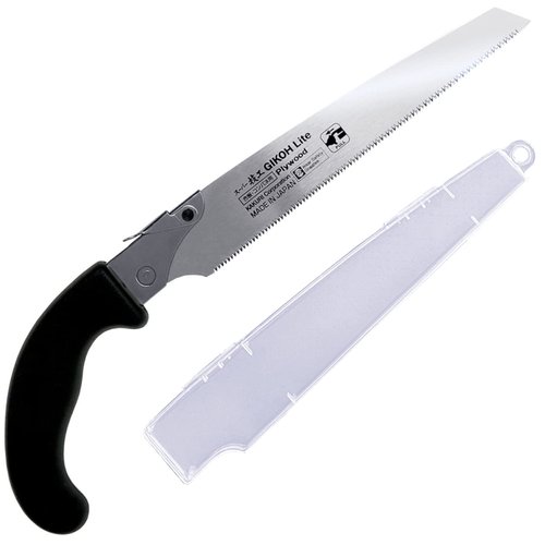 KAKURI Japanese Pull Saw for Hardwood, Plywood, Laminated Wood 8-1/4" Razor Sharp Japanese Steel Blade, Hand Wood Saw with Blade Cover Case, Made in JAPAN