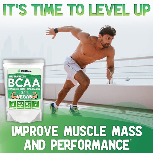 XPRS Nutra BCAA Powder - Amino Acids Supplement for Men - Unflavored BCAA Workout Supplements - Gym Supplements for Men - Amino Acids Supplement for Women for Gym Post Workout Recovery (1 Pound)