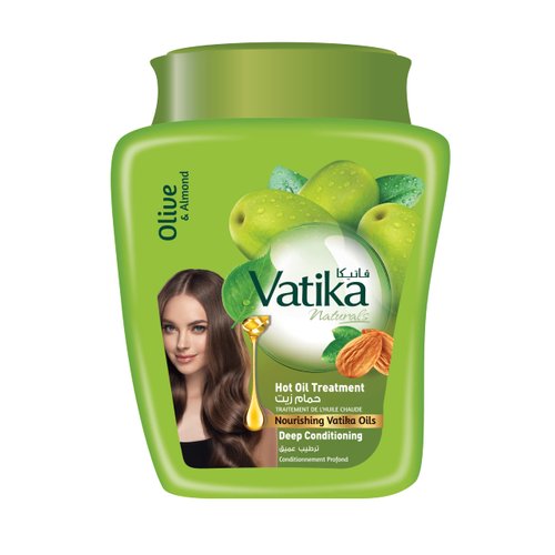Dabur Vatika Naturals Hair Mask - Nourishing for Dry, Damaged Hair - Natural Care Enhancer with Olive Oil Extracts, Deep Conditioning Formula, Intensive Revitalization, and Hydration - Olive (1KG)