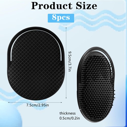 JIEYAO 8 Pcs Palm Combs for Men, Multiple Hand Combs, Portable Shampoo Comb Massager Hair Brush Comb Scalp Wave Brush Beard Grooming Palm Hair Brush for Home Office Travel Pets