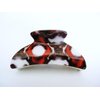 Generic Red black brown white marbled hair claw clip