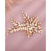 Rumtock Sparkle Rhinestones Beads Gold Hair Comb for Women Girls Wedding Bridal Side Headpiece Jewelry for Special Occasion (Gold)