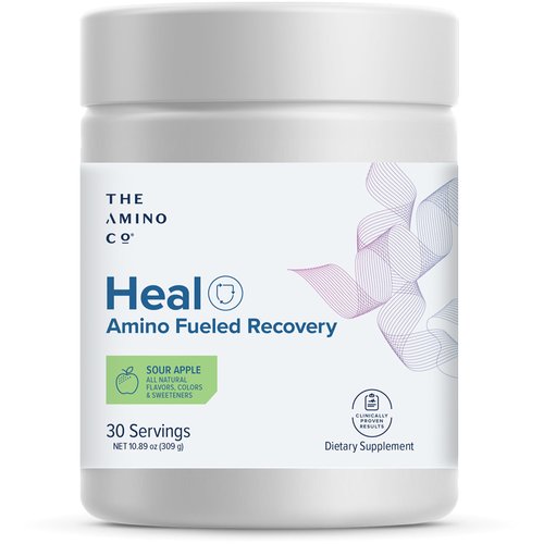 The Amino CO Heal- Post Workout Recovery Powder with Pure EAA Amino Acids - Muscle Builder for Men and Women with Creatine Monohydrate, Stevia (Sour Apple) - 10.89 oz.