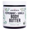 Better Shea Butter Whipped Body Butter for Women - PEPPERMINT VANILLA Body Lotion - Whipped Body Cream for Dry Skin - Paraben-Free, Non-Greasy Body Cream - Vanilla Peppermint Body Butter 8 oz