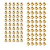 100PCS Small Gold Bells Mini Bells for Crafts,50PCS 0.39 Inch and 50PCS 0.55 Inch Decorative Bells Christmas Tree Pendants for Craft Making and Favor Decorating