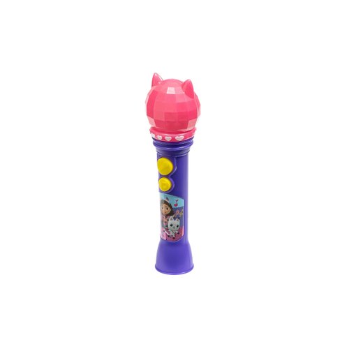 ekids KIDdesigns Gabby's Dollhouse Sing Along Microphone for Kids | Real Working Microphone| Built in Music LED Flashing Light and Speaker| Kids Toys Portable Karaoke Machine, KD-GA-070