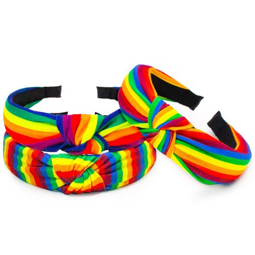 Rainbow Headbands Pride Headbands for Women Rainbow Hair Headbands Colorful Stripes Elastic Non-Slip Rainbow Hair Accessories Gay Pride Rainbow Headband Bulk LGBTQ Hair Hoops Pride Accessories-Pride
