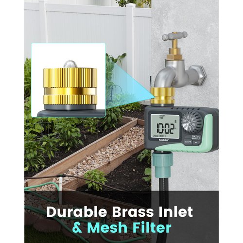 RAINPOINT Sprinkler Timer Outdoor Brass Swivel, Water Timer for Garden Hose Faucet Timer, Programmable Watering Irrigation Timer V2, 2023 Release