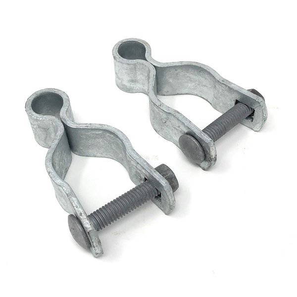 Pressed Steel Chain Link Fence Frame Hinge w/Bolt - (2 Sets Pack) (1-3/8")