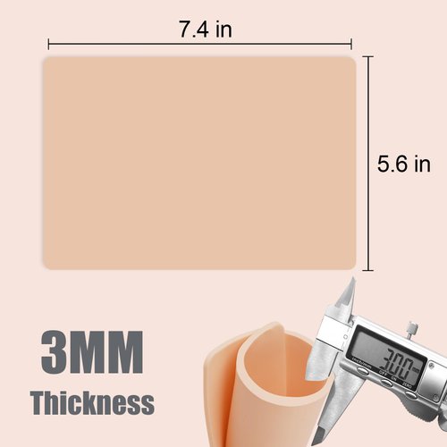 3MM Tattoo Practice Skin -Combofix 10 Pcs Blank Tattoo Skin 8x6'' Fake Skin Thick Double Sides Tattoo Skin Practice for Beginners and Tattoo Artists Tattoo Supplies
