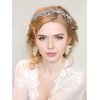 Campsis Pearl Wedding Headband Silver Crystal Bridal Headpiece Jewelry Flower Hair Accessories for Women Prom Party for Bride Bridesmaid
