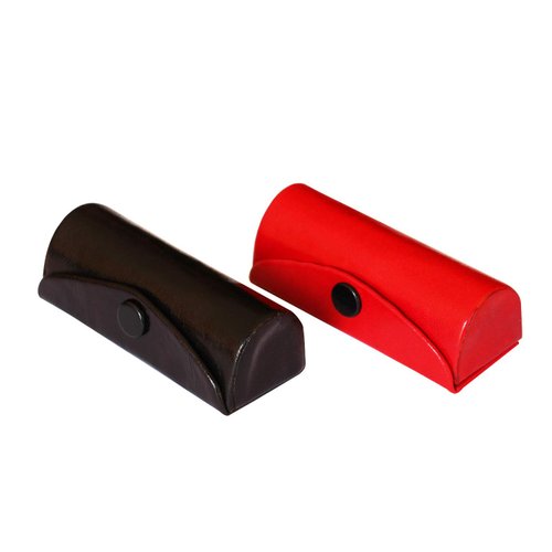 ARTISENIA Mother's Day Gifts Set of 2 Leather Lipstick Case Holder Organizer Bag for Purse lipstick holder Durable Soft Leather | Cosmetic Storage Kit With Mirror (Red & Black)