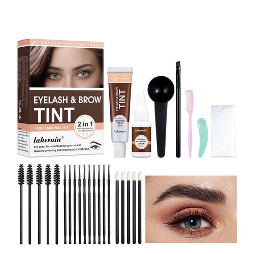 G G Colors 2 in 1 Lash & Brow Color Kit, Natural Eyebrow Makeup Kit, Professional Eye Brow Eye Lash Coloring Set