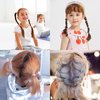 Nafaboig Hair Accessories for Girls, 24 Colors(about 2000Pcs) Mini Rubber Bands with 100pcs Small Cotton Toddler Hair Ties, 5Pcs Square Colorful Ponytail Elastic Hair Ties and 4 Hair Styling Tools