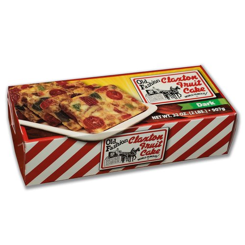 FRUIT CAKE Boxed 2 lb Dark Recipe Claxton Fruitcake
