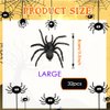 AWEELON 32 PCS Realistic Plastic Spider Toys Black Scary Spiders Halloween Prank PropsFunny Halloween Decorations(3.2x2.35 Inch)
