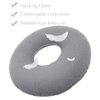 Shineyid 2 Pack Donut Pillow, Donut Cushion Seat, Inflatable Ring Cushion with A Pump, Hemorrhoid Seat Pillow, Round Wheelchairs Seat Cushion for for Home, Car or Office (15" Blue & Gray)