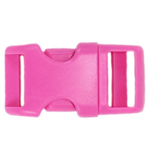 Paracord Planet 5/8 Inch Contoured Side Release Buckle (Bright Pink, 10 Pack)