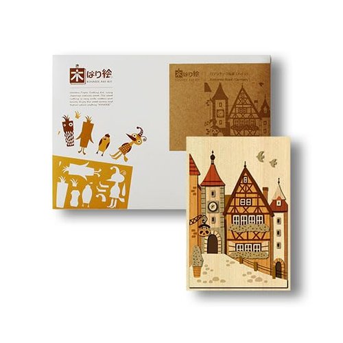 KINOWA Wooden Art Kit Kiharie Romantic Road Made in Japan