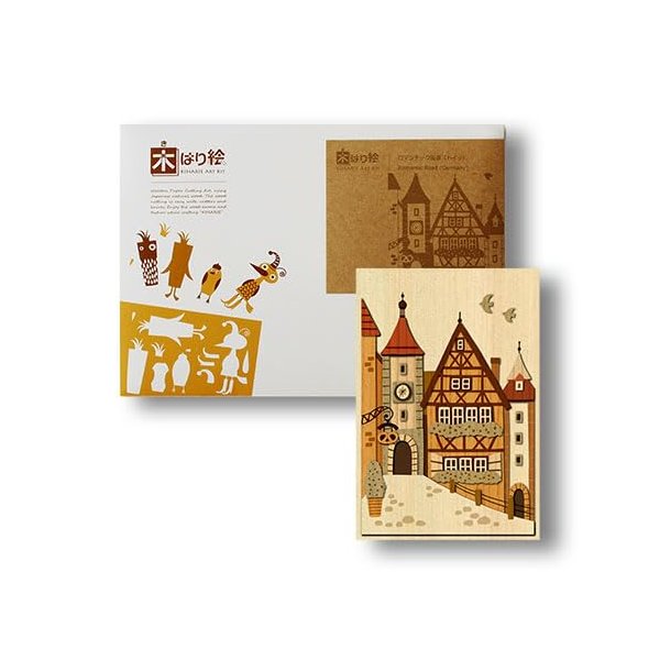 KINOWA Wooden Art Kit Kiharie Romantic Road Made in Japan
