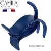 Camila Paris CP2419 French Hair Clip for Women, Blue, 3 Teeth Ponytail Holder, Girls Hair Claw Clips Jaw Fashion Durable Styling Hair Accessories for Women, Strong Hold No Slip Grip, Made in France