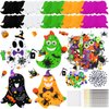 Moucuny 36 Sets Halloween Felt DIY Ghost Kits Halloween Craft Kit Ghost Hanging Ornament Halloween Party Favor Decoration for Indoors Outdoors Classroom Activities Supplies