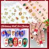 BELICEY 52Pcs Christmas Nail Charms Gold 3D Bow Snowflake Elk Charms for Nails Design with Gems Rhinestones Accessories Metal Nail Art Supplies Winter Holiday Nail Decorations