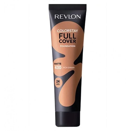 Revlon ColorStay Full Cover Longwear Matte Foundation, Heat & Sweat Resistant Lightweight Face Makeup, Rich Ginger (430), 1.0 oz