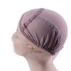 YANTAISIYU Lace Front Wig Cap for Making Wigs with Adjustable Strap Glueless Weaving Cap Wig Caps Swiss Lace Hairnet (Brown L 23inch)