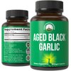 Peak Performance Aged Black Garlic Capsules. Raw Vegan Pure Odorless Extract Supplement Pills for Cholesterol, and Immune Support. from Garlic Bulb with S-Allyl Cysteine and Antioxidants