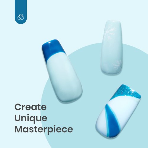 Beetles Gel Nail Polish Set 6Pcs: Winter Blue Green Dark Blue Glitter Teal Navy Teal Jewel Tones Sparkle Gel Nail Soak Off UV DIY Manicure Christmas Gift for Girls Women