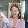 yueton 1 Pack Cute Tiger Face Wash Headband Hairband Cartoon Makeup Headbands Coral Fleece Elastic Headband for Washing Face Beauty
